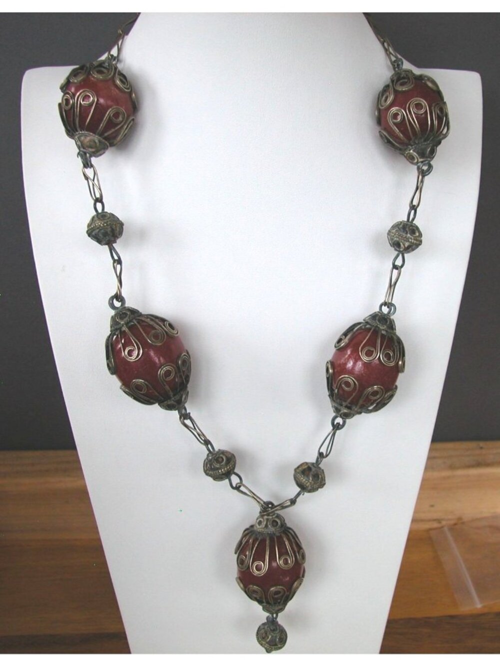 Miriam Haskell Long Y-Lavalier Necklace 30" - Picture 4 of 5